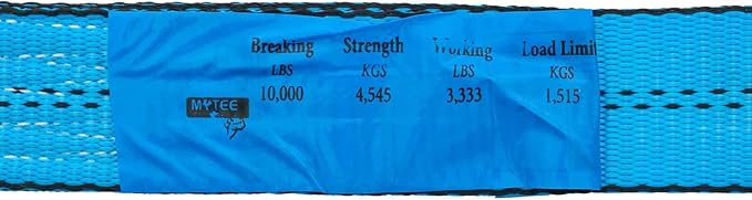 Mytee Products (10 Pack 2 Inch x 27 FT Blue Ratchet Strap with J Hooks - 10,000 Lbs Breaking Strength - Heavy Duty Tie Down Cargo Truck Straps with Wire Hooks for Flatbed, Truck, Trailers Pickup