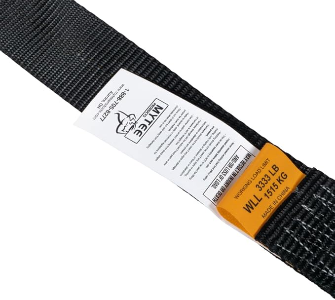 Mytee Products 4 Pack 2" x30' Black Ratchet Straps with Flat Hooks - 3,333 Lbs WLL - Heavy Duty Tie Down Ratchet Straps for Flatbed, Truck, Trailers, Cargo, Pickup