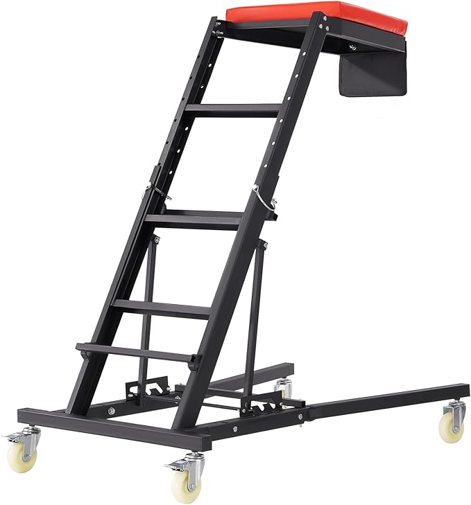 VEVOR Automotive Topside Creeper, 400 LBS Capacity High Creeper with 48" to 76" Adjustable Height, 4 Swivel Caster Wheels, Heavy Duty Automotive Engine Creeper, Ideal for Auto Repair and Maintenance