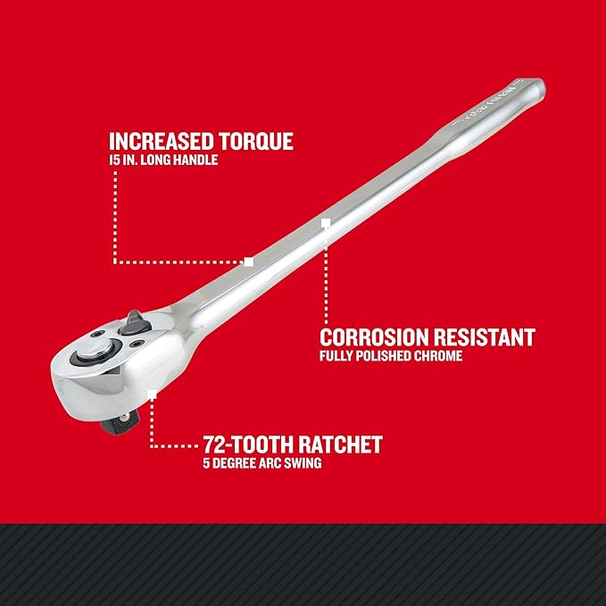 CRAFTSMAN Ratchet, Long-Handle, 1/2 Inch Drive (CMMT99441)