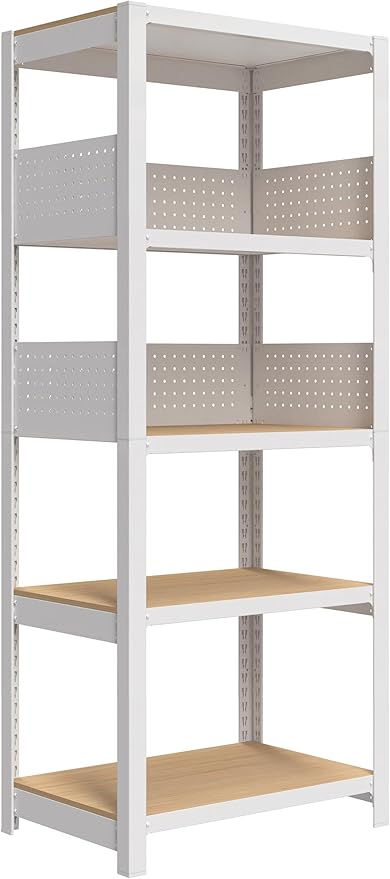 HOMEDANT 24" W Pegboards Storage Rack 5-Tier Heavy Duty Boltless Metal Utility Shelving Unit For Pantry Garage 1Pack