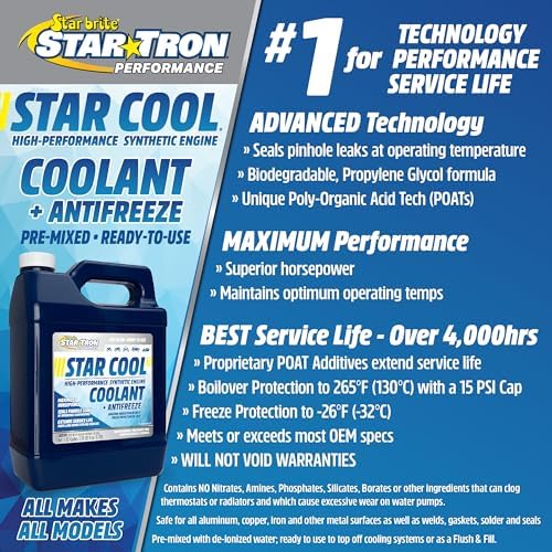 Star Brite Star-Cool Premium Synthetic PG Engine Coolant - 64 OZ (033264)