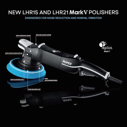 RUPES LHR21V Complete Kit for BigFoot Mark V Random Orbital Polisher - Additional Accessories Included - BigFoot Silver Tools Bag Included - Reduced Noise & Vibrations - Provides Optimal Balance