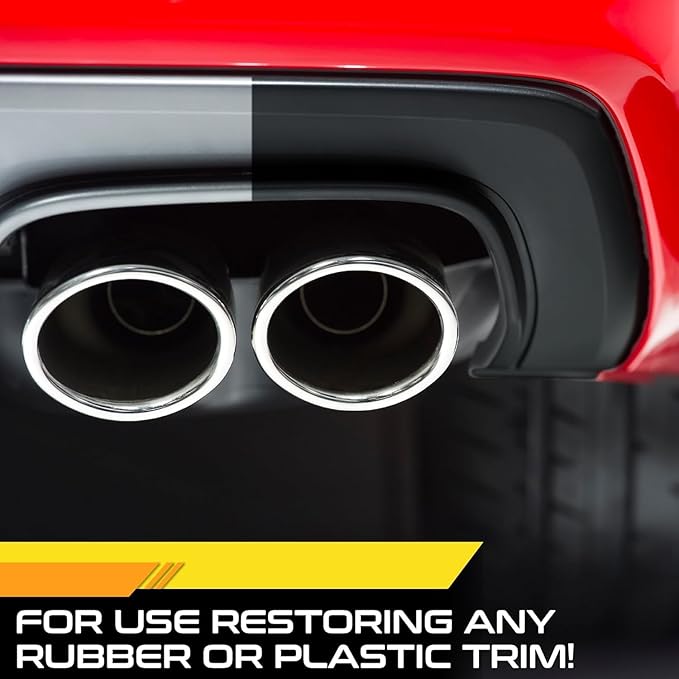 Formula 1 Tire Wax - Long Lasting Tire Gel for Black Glossy Tires, Water Resistant, Restores Plastic Trim, Foam Applicator Included, 10oz