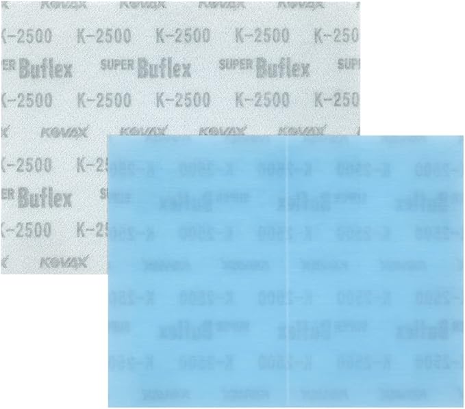 Super Buflex Flexible Dry Sanding Sheets, Blue K-2500, Hook & Loop, 191-1534, 25 Sheets