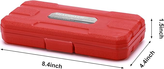 MIXPOWER 13 Pieces 3/8-Inch Drive Shallow Impact Socket Set, 7mm to 19mm, CR-V, Metric, 6 Point, Shallow, 13 Pieces 3/8" Dr. Socket
