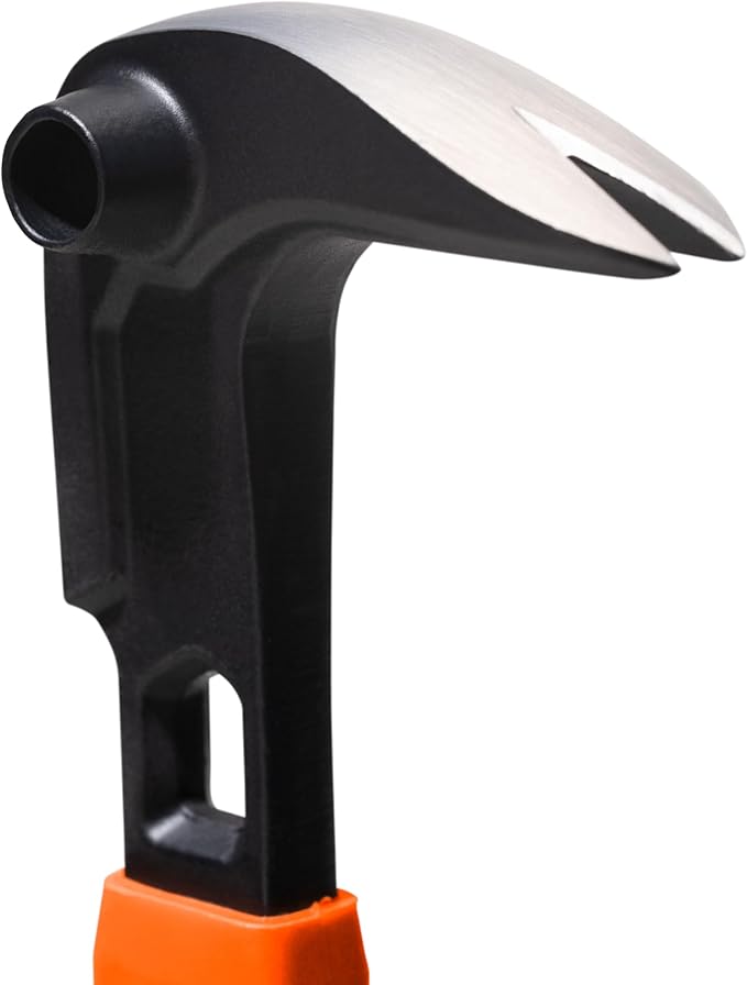 Klein Tools 66101 10-Inch Molding Bar with Integrated Nail Dimpler, Heavy-Duty Carbon Steel Pry Bar, Shock Absorbing Grip