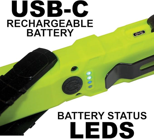 Clore Automotive Light-N-Carry LNCMINI "MANTIS" Rechargeable COB LED Work Light for Mechanics, HVAC Technicians, Plumbers, Contractors