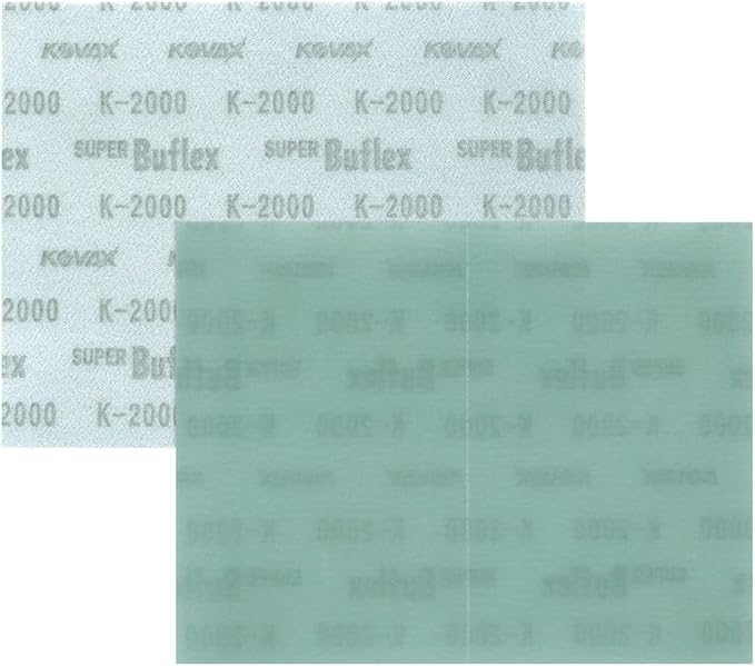 Super Buflex Flexible Dry Sanding Sheets, Green K-2000, Hook & Loop, 191-1532, 25 Sheets