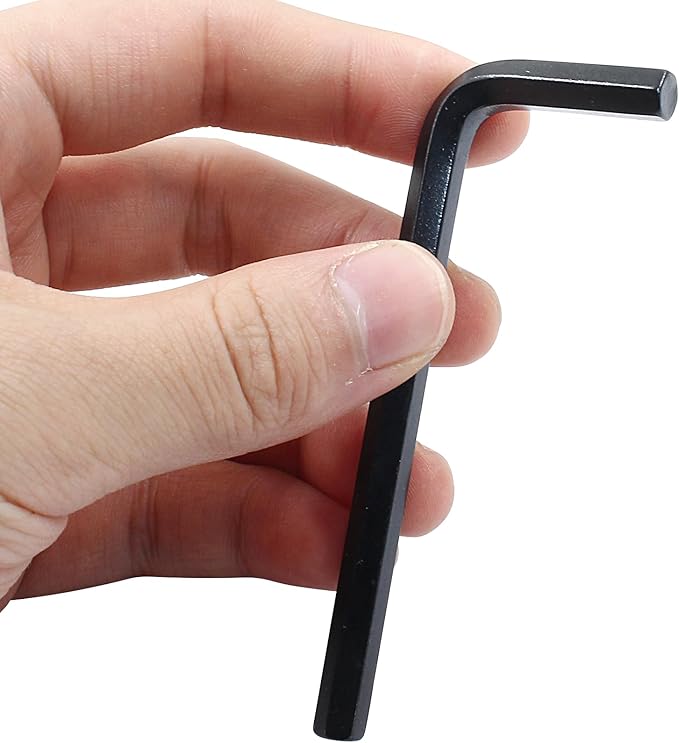 Piutouyar 6mm Hex Key Wrench, Allen key Wrench, 10Pcs L Shaped Wrench, Hex Key Hexagon Head Replacement, Small Hex Wrench for Repairing Bike, Furniture(Black)