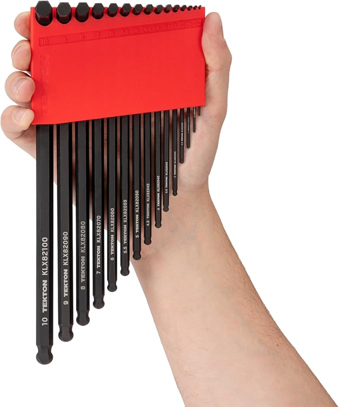 TEKTON Ball End Hex and Star L-Key Set with Holders, 41-Piece (0.050-3/8 in., 1.3-10 mm, T6-T50) | KEY91002