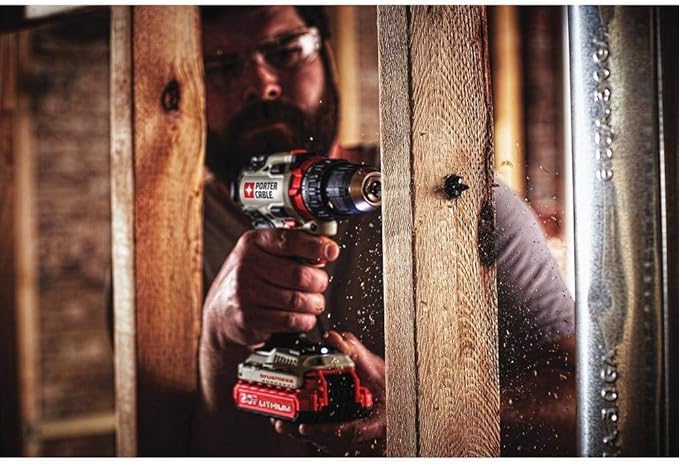 PORTER-CABLE 20V MAX Cordless Drill Driver Kit with 2 Batteries and Charger, 1/2 Inch (PCCK607LB)