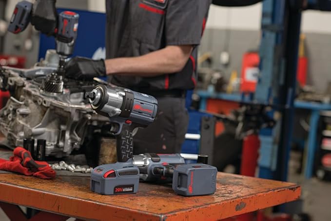 Ingersoll Rand W5133-K12 3/8" 20V Cordless Impact Wrench 1 Battery Kit, 550 ft-lb Torque, Friction Ring Retainer, Pistol