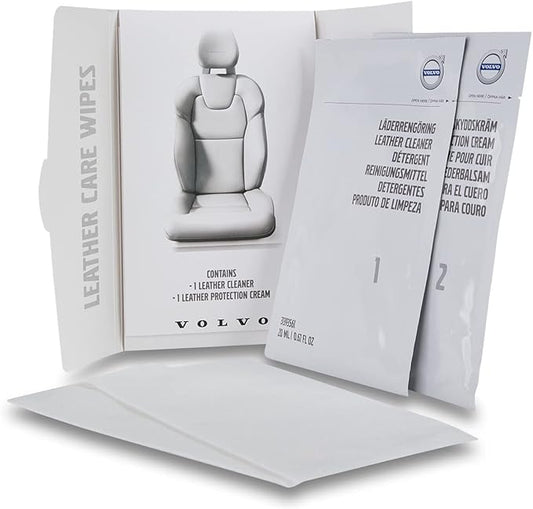 Volvo Genuine Leather Care Wipes Cleans and Conditions