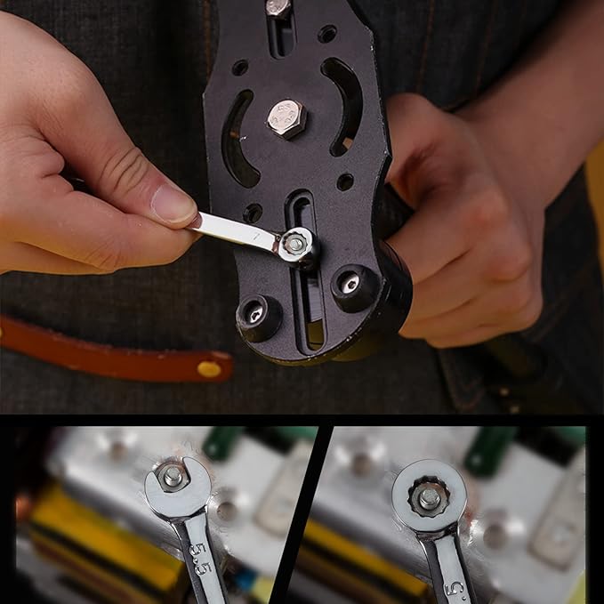 Small Wrench Set Metric 10 Pcs 4mm To 11mm Open End And Box End Spanner Wrenches with Key Ring, Ignition Wrench Set Standard with Portable Storage Pouches