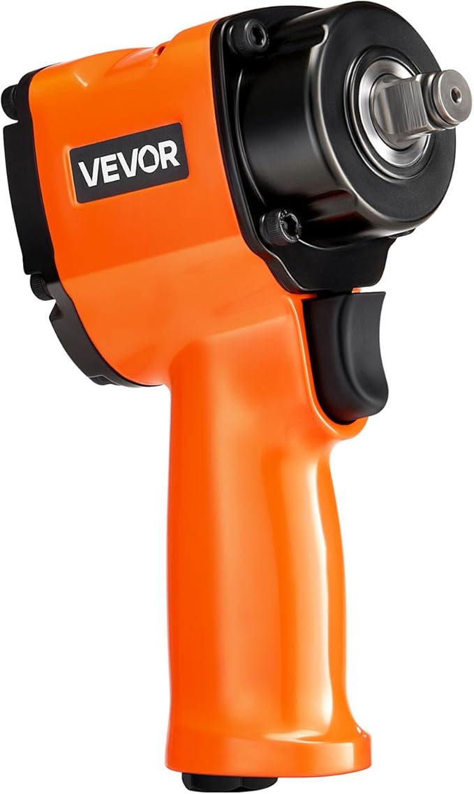 VEVOR 1/2-Inch Air Impact Wrench, Up to 738 ft-lbs Nut-busting Torque, Stubby Size & Lightweight Pneumatic Impact Gun for Auto Repairs and Maintenance