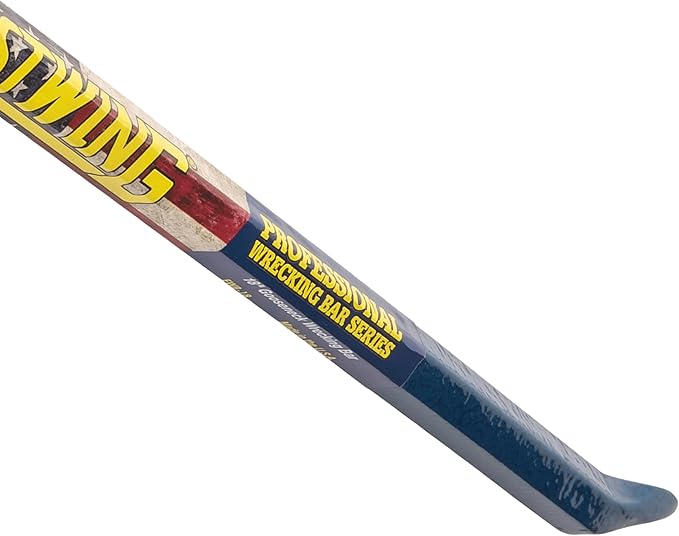 ESTWING Gooseneck Wrecking Bar - 5/8" x 18" USA Made Pry Bar with Angled Chisel End & Forged Steel Construction - EWB-18