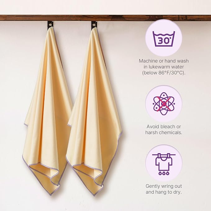 Vintorio Microfiber Polishing Cloth Clear, Streak Free, Cleaning for Wine Glasses - Extra Large and Soft Dish Towel (20 x 16)