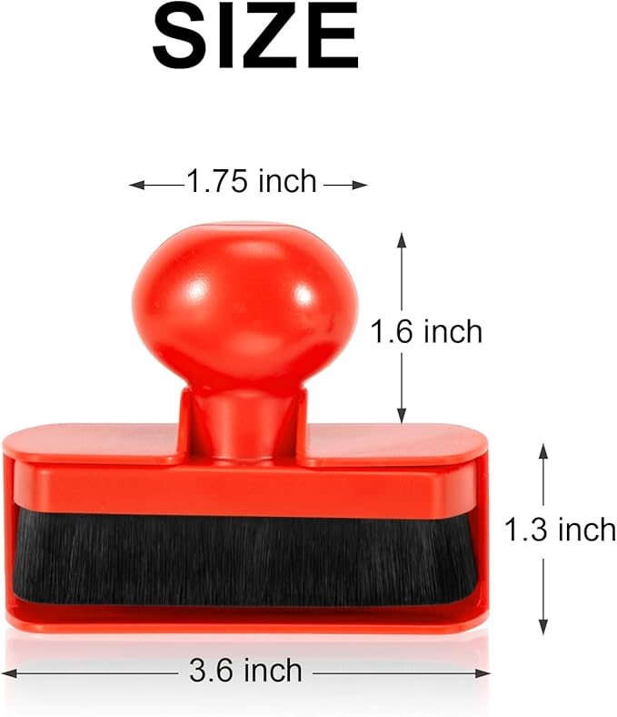 UNIMEIX Tire Shine Applicator Brush Large Vegan Tire Shine Brush with Storage Stand for Vehicles Tire Shine Polish Wax and Car Wash (Red)