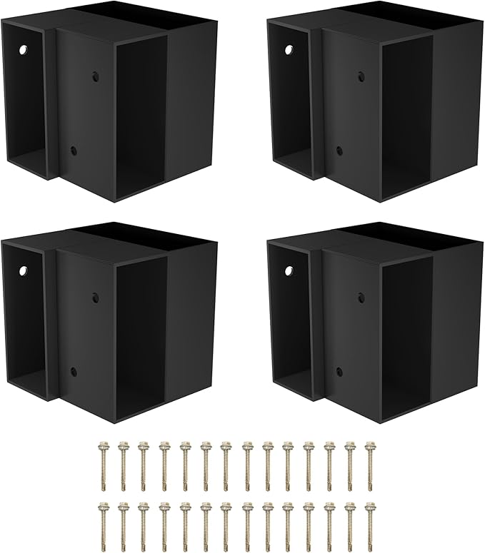 2' x 4' Basics Workbench Kit, 4 PCS Heavy Duty 3-Way Brackets for Garage Workbench Legs Brackets, Metal DIY Work Bench Kit Suitable for Shelving, Work Table, Lumber Not Included