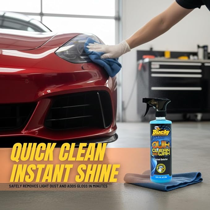 DUCKY PRODUCTS Quik Clean & Wax: Spray Cleaner for Car, Boat, Motorcycle & RV Exterior Detailing, 16 oz