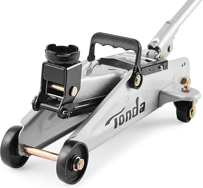 TONDA Floor Jack, Hydraulic Portable Car Lift Jack, 2 Ton (3,800 lb) Capacity, Silver