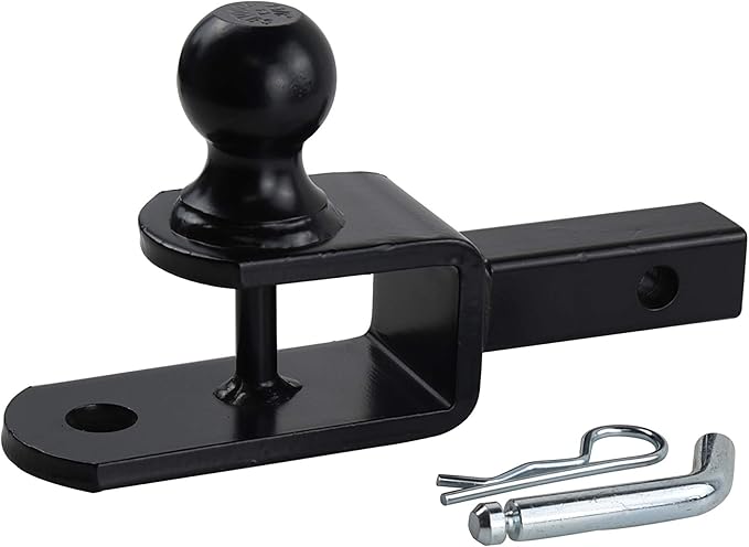 TOPTOW 3 in 1 ATV/UTV Towing Hitch Receiver 64032 Ball Mount Adapter with 1 7/8 inch Ball, Fit for 1-1/4 inch Receiver