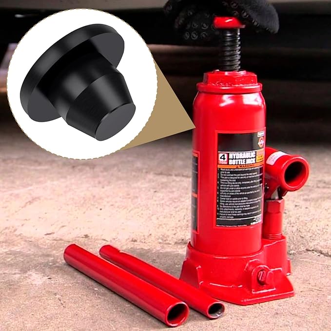 16pcs Hydraulic Jack Oil Filler Plug, Conical Floor Jack Plug, Universal Bottle Jack Accessories, Flat Head Rubber Jack Filler Bung for Oil Reservoir Filler Hole