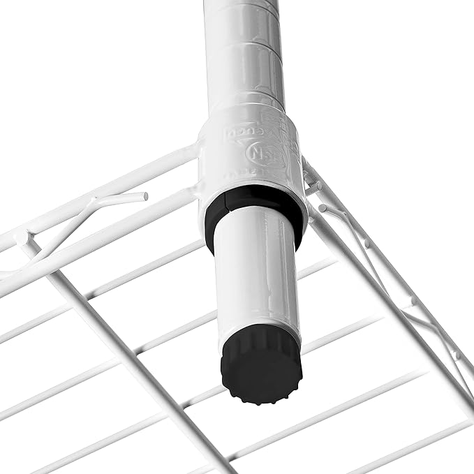 Honey-Can-Do 5-Tier Heavy-Duty Adjustable Shelves, Metal Storage Rack with 200-lb Shelf Capacity, White, 14" W x 36" L x 72" H
