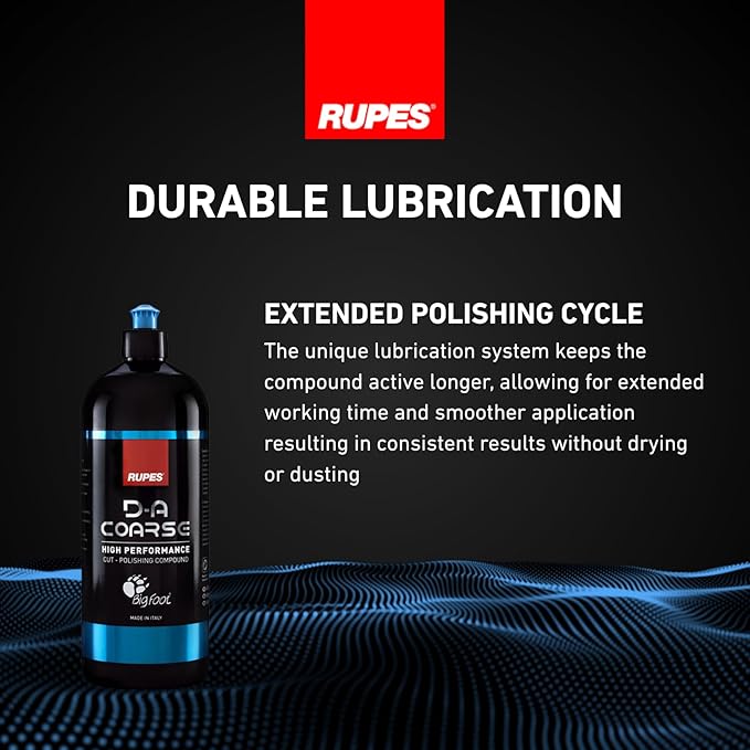 RUPES 1000 ml D-A Coarse High Performance Cut Polishing Compound for Car Detailing & Removing Scratches (Pack of 1) | Micro-Abrasive Technology | Reduces Oxidation and Removes Severe Swirl Marks
