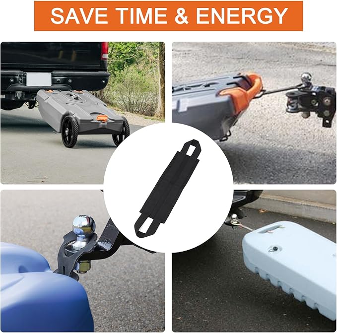 Universal Tow Strap for RV Portable Waste Tanks, Towing Bracket for Portable Waste Transport, 15-3/4"Tote Tank Tow Adapter