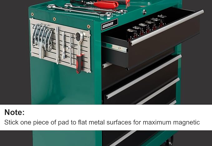 Magnetic Tool Holder & Pad, Mechanic Tool Tray, Magnetic Parts Mat, Automotive Organizer for Screws, Bolts, Wrench and Socket, Super Strong Magnets Stay Vertical, Horizontal and Upside Down (Set of 3)