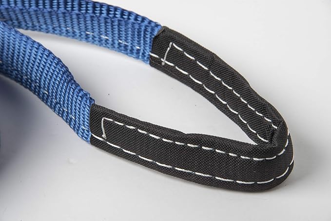 HiGear 2" X 20', 6.5 Ton 2 Inch X 20 Ft. Polyester Tow Strap Rope 2 Loops 14,000lb Towing Recovery by Alfa Wheels (Blue, 2in 20ft 2x20)