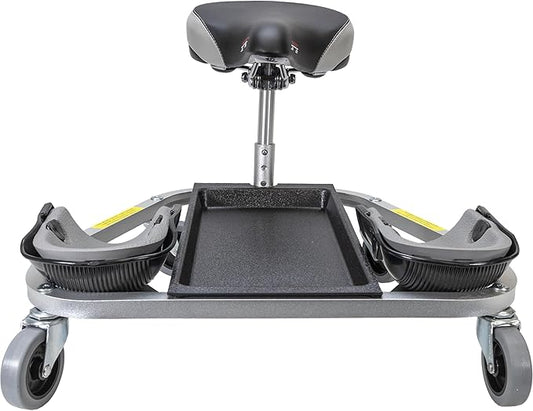 Racatac Kneeling Sitting Creeper, 3 Inch Casters, Knee Pads, Adjustable Seat, Made in the USA, 01RAC3