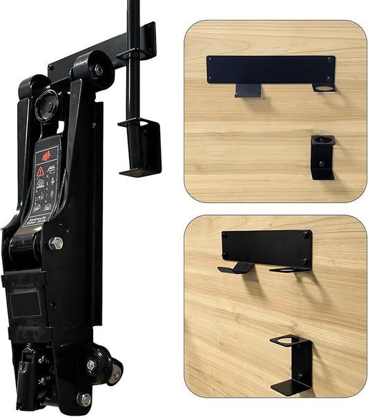 Wall Mount Floor Jack Stand Rack Organizer, Car Hydraulic Trolley Jack Stands Holder Wall Storage Rack Mount Brackets Jack Stands Tower Racing Trailer Accessories Tool