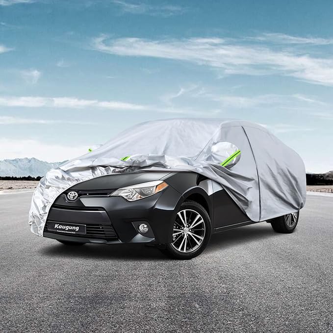 Kaugung 6 Layers Car Cover Custom Fit Toyota Corolla Hatchback from 1997 to 2025, Waterproof All Weather Resistant Outdoor Indoor Sun Rain Dust Snow Protection.(USA Warehouse,Within 3-7 Days)