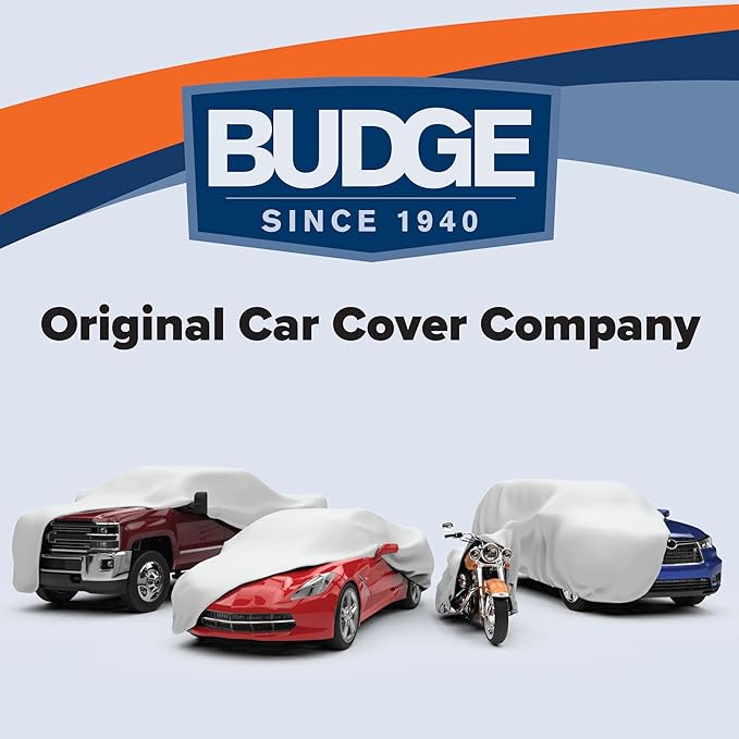 Budge Lite SUV Car Cover, Single-Layer Breathable Indoor Dust Proof Protection, Lightweight Non-Abrasive Fabric, Fits SUVs up to 229" L x 68" W x 67.5" H, Gray