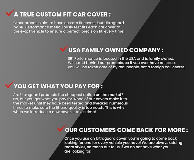 SR1 Performance C5 Corvette Car Cover 1997–2004 – Indoor Stretch Satin, Soft Breathable Dust Protection, Ultraguard Z06, Convertible, Hardtop (Dark Red/Black)