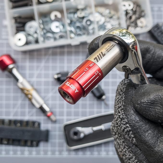 711L EDC Torque Driver HEX I Mini Indexed Torque Socket Wrench For Bike Drone RC Electronics I Pocket Size Variable Torque Wrench