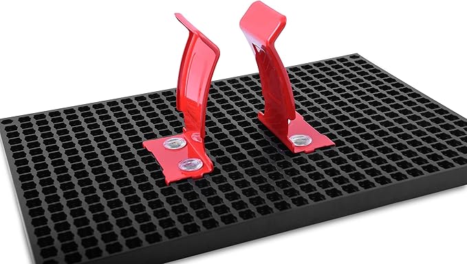 Jumbo Universal Clips 2 Pcs - Accessory for Organizer Genie Pegboards to Securely Organize Larger Size and Power Tools