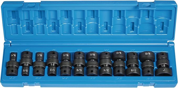 Grey Pneumatic (1212U) 3/8" Drive 12-Piece 6-Point Socket Set
