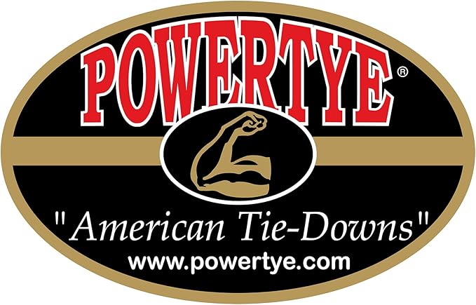 PowerTye MFG - Endless Ratchet Straps - 1in x 7ft No Hooks, Premium Tie Down Straps for Motorcycle, Kayak, Truck & Trailer Use with Continuous Loop Design, 400 lb Working Load, Black 2-Pack