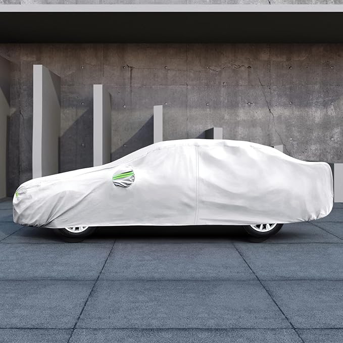 Car Cover Custom Fit for Toyota Camry 1996-2026, for Honda Accord 2001-2026, Migaven Waterproof Full Exterior Cover Sun Rain Protection with Door Zipper and Cotton Lining