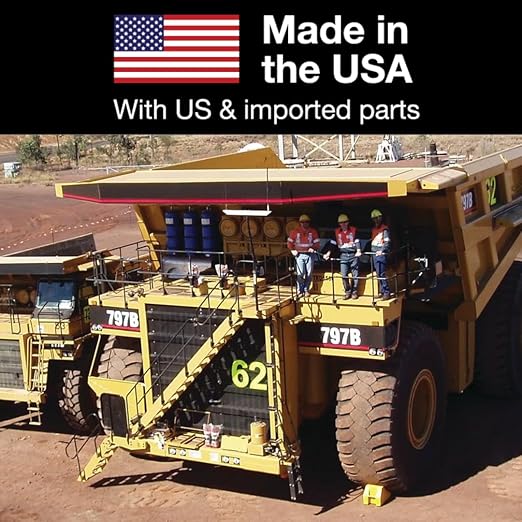 Checkers Heavy Duty Wheel Chocks for 65"-105" Tires, One Large Tire Chock for Haul Trucks, Loaders, and Cranes, 275 Ton Capacity, Lightweight HDPE, Made in The USA, Yellow, MC3010