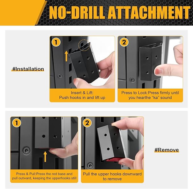 Rail Clip Compatible with ToughBuilt StackTech Tool Box with Rails, DIY Mounting Connector for Custom Tool Holders and Accessories, No-Drill Clip for Side Rail System