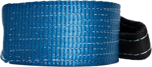 HiGear 9 Ton 3 Inch X 10 Ft. Polyester Tow Strap Rope 2 Loops 14,000lb Towing Recovery (3in 10ft 3x10, Blue)