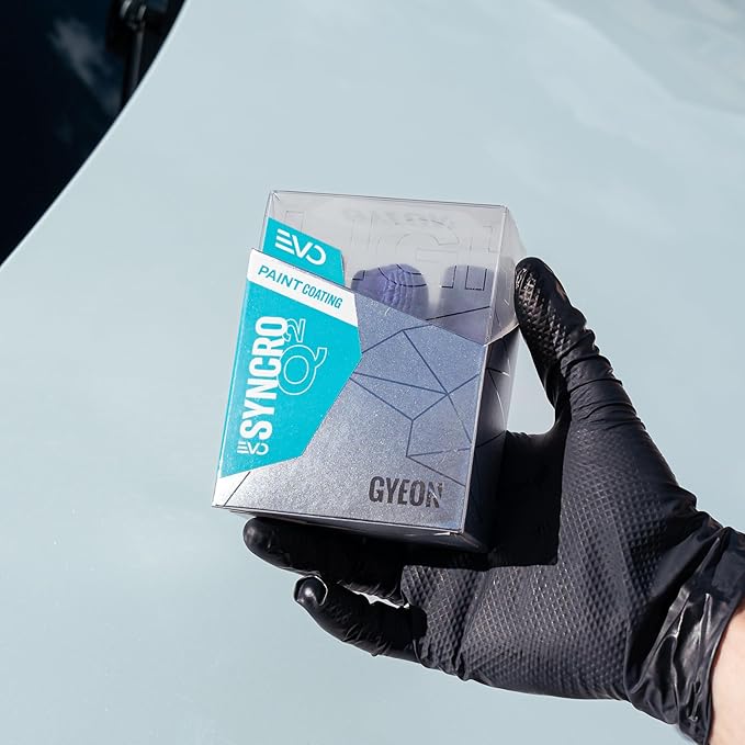 GYEON Syncro EVO Ceramic Coating System Light Box Most Durable Longest Lasting Protection Hydrophobic 9H Gloss Chemical Resistance Ultra Tough Shield Auto Surface Finish Five‑Year Coating