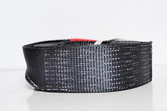 HiGear 9 Ton 3 Inch X 10 Ft. Polyester Tow Strap Rope 2 Loops 20,000lb Towing Recovery by Alfa Wheels (3in 10ft 3x10, Black)