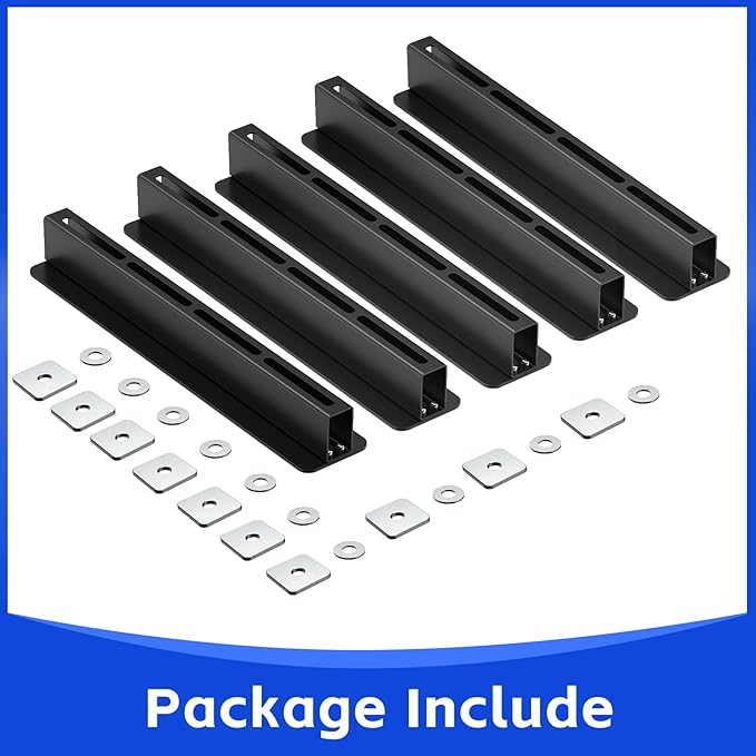 5 Pack Overhead Storage Rack, Ceiling Rack for Utility Bins Organization, Heavy Duty Garage Storage Supports Most Containers (for 4 Bins)