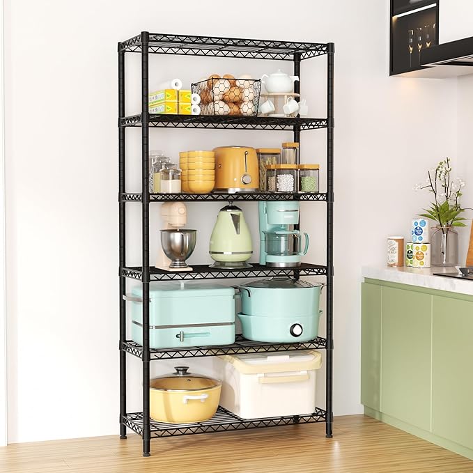 SINGAYE Shelf Closet Wire Shelving:Adjustable Metal Unit for Laundry Room Organization Bathroom Kitchen Home Garage Storage Pantry Rack Shelves